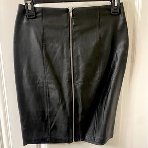 Forever21 Leather body con Skirt with zipper!